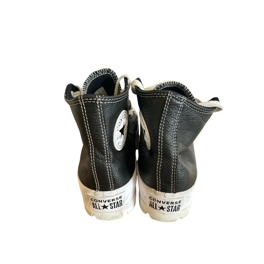 Converse Chuck Taylor AllStar Lugged Leather Sneakers Women's 6.5 Black High Top